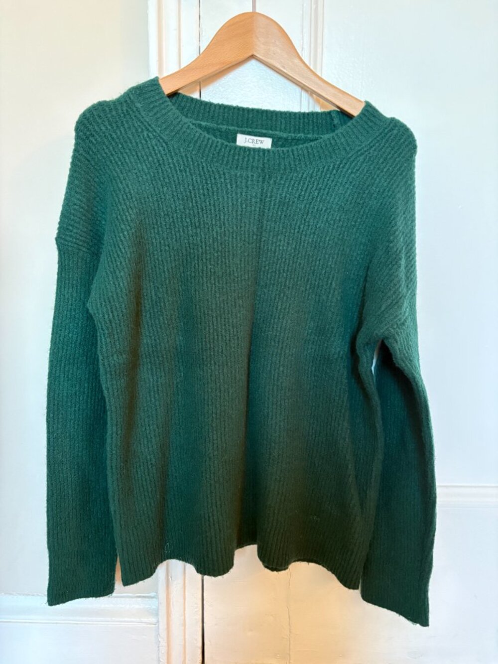J.Crew Factory Extra Soft Green Long-Sleeve Sweater